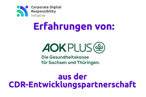CDR EP AOKPLUS mit Logo