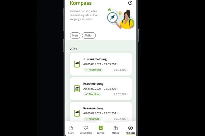 Kompass kg start mockup app galaxy S9